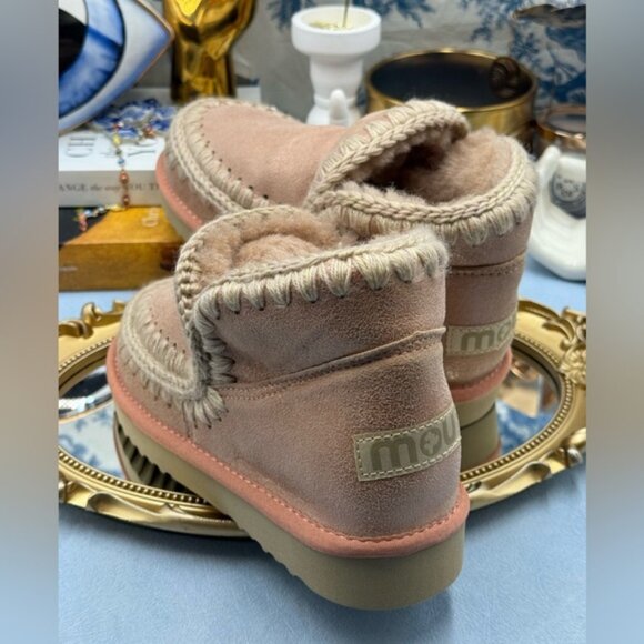 🆕 MOU 🧿 NWOT WOB Metallic Peach Eskimo Ankle Boot, *MIX PAIR SZ 37(L) & 38(R)* - Picture 8 of 15